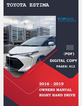 toyota estima 2016 2017 2018 2019 owners manual in english