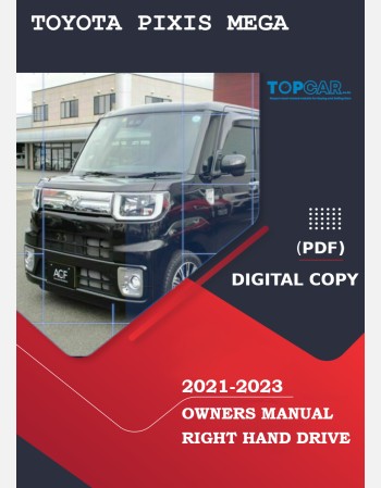 toyota pixis mega 2021 2022 2023 owners manual in english