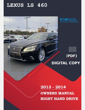 lexus ls 460 2013-2014 owners manual