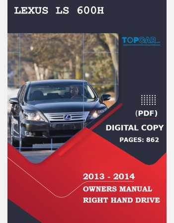 lexus ls 600h 2013-2014 owners manual