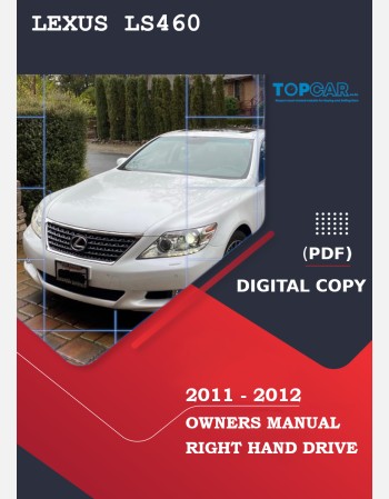 lexus ls 460 2011-2012 owners manual