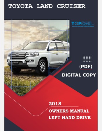 toyota land cruiser 200 series 2018 owners manual