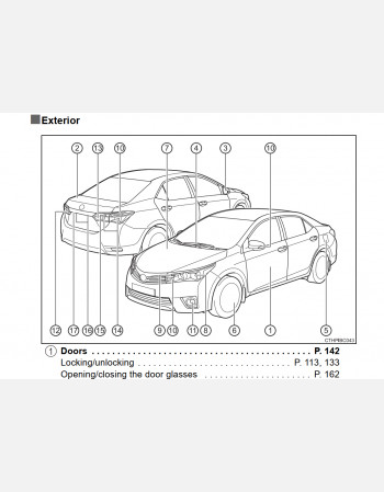 toyota corolla owners manual (2013 - 2017)