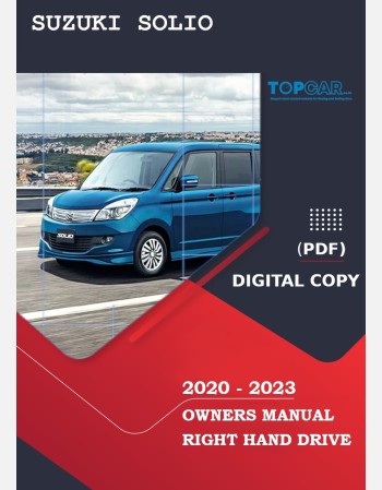 suzuki solio 2020-2023 owners manual in english