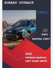 SUBARU OUTBACK 2022 OWNERS MANUAL