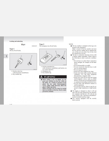 rhd mitsubishi outlander owners manual (2010 - 2012)