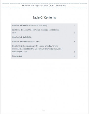 honda civic buyers guide (2016-2022)