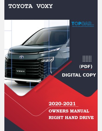 toyota voxy 2020-2021 owners manual in english