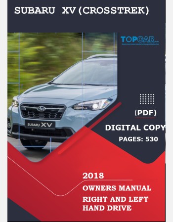 subaru xv(crosstrek) 2018 owners manual rhd and lhd