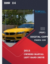 BMW Z4 2013 OWNERS MANUAL