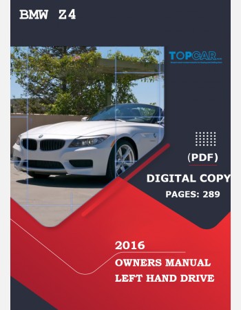 bmw z4 2016 owners manual