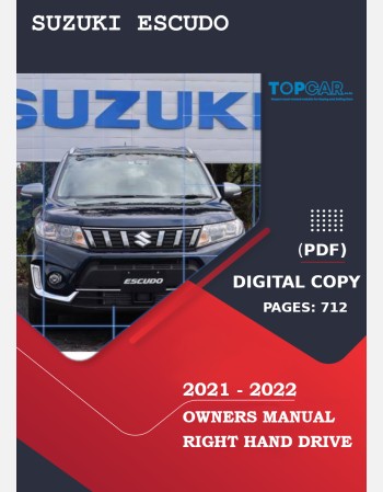 suzuki escudo 2021-2022 owners manual in english