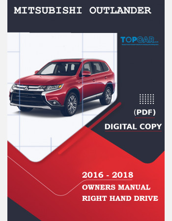 2016 - 2018 mitsubishi outlander owners manual