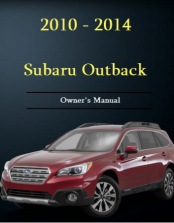 SUBARU OUTBACK OWNERS MANUAL (2010-2014)