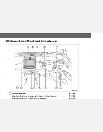 2015 - 2019 toyota prius owners manual rhd and lhd