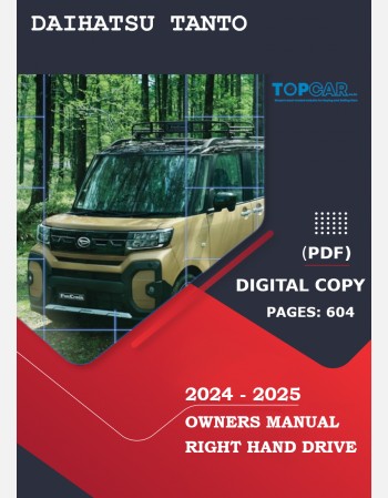 daihatsu tanto 2024-2025 owners manual in english